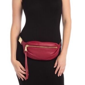 Aimee Kestenberg Milan Pebbled Leather Fanny Pack Belt Bum Bag Crossbody Sling